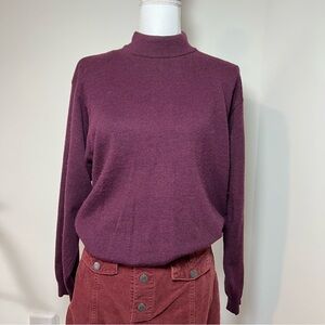Woolmark 1980-90s VTG 100% Pure Italian Merino Wool Turtleneck Sweater 🍆